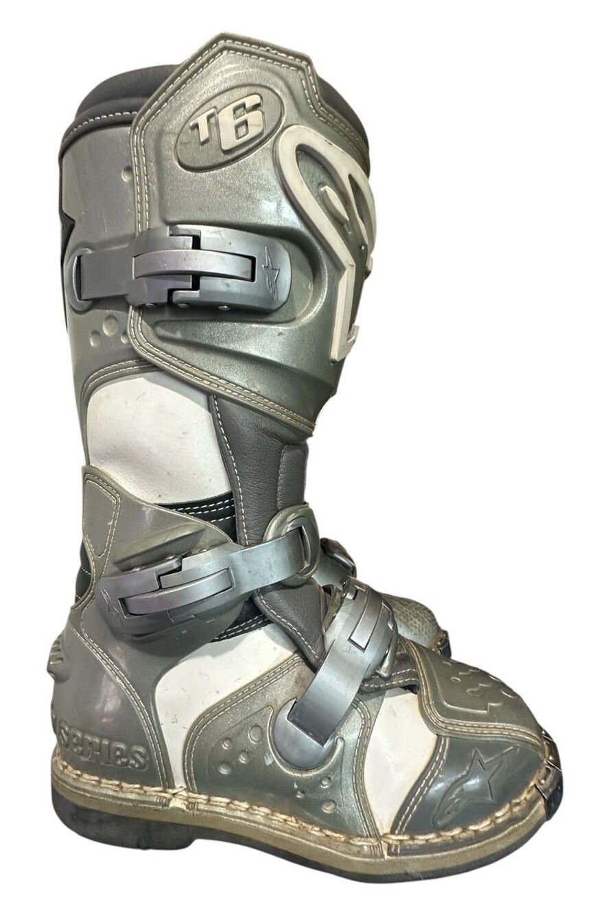 Alpinestars Tech 6 Motocross Enduro Off-Road Boots Silver White Women's Size 6
